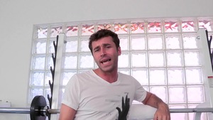 8th Street Latinas: Mandie next to James Deen at the gym