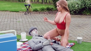 Brazzers Exxtra: Tattooed Alessandra Jane spanking outdoors