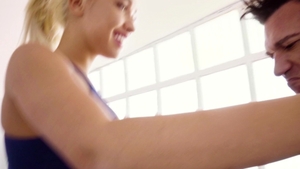 Monster Curves: Brunette Briana Banderas ballet at the gym