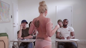 Big Tits at School: Bald Christie Stevens ballet wearing dress