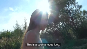 PublicAgent.com: Brunette Cindy Shine handjob XXX video in HD