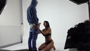 Public Agent - Shalina Devine next to Max Dyor POV blowjob cum