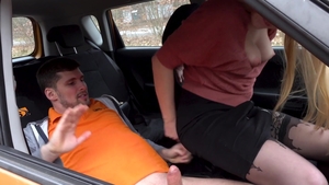 Fake Driving School: Lucy Heart reverse cowgirl