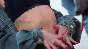 Nubiles - Solo shaved Monica Gold in thongs blonde orgasm