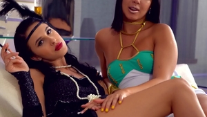 Nubile Films: Skinny Lady D pussy fuck on Halloween