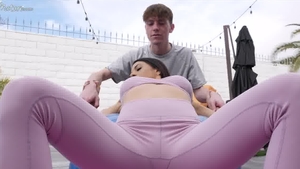 PureMature - Eva Long workout in backyard