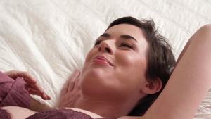 Romance: Brunette Olive Glass throat fuck