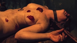 HORRORporn.com: Shaved brunette bizarre BDSM